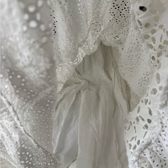 Lauren Ralph Lauren Eyelet White Ruffled Dress Size 0 - Picture 7 of 12